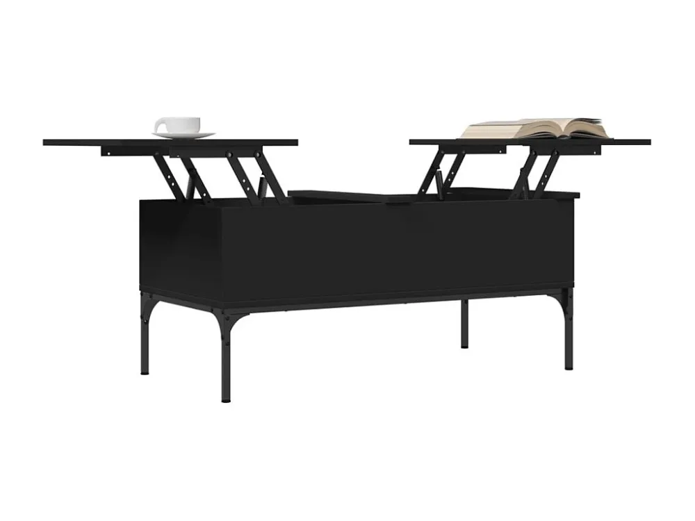 Mesa de centro 100x50x45 cm derivados de madeira/metal preto