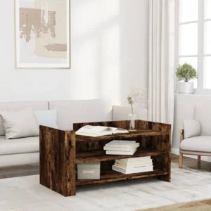 Mesa de centro 100x50x50cm derivados de madeira carvalho fumado