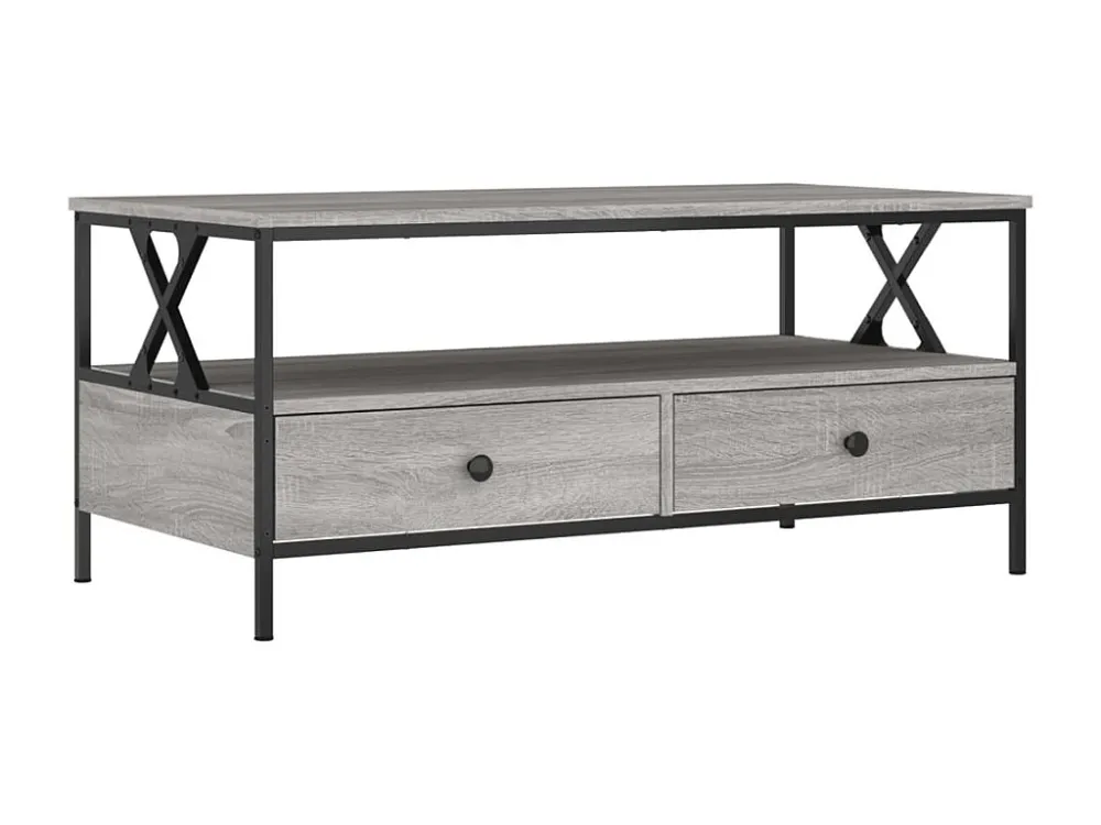 Mesa de centro 100x51x45cm derivados de madeira cinzento sonoma