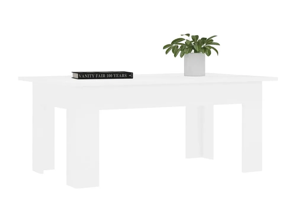 Mesa de centro 100x60x42 cm contraplacado branco