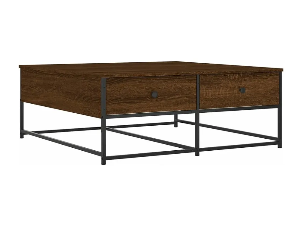 Mesa de centro 100x99x40 cm derivados madeira carvalho castanho