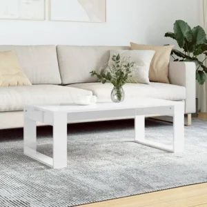 Mesa de centro 102x50x35 cm derivados madeira branco reluzente