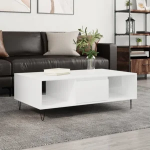Mesa de centro 104x60x35 cm derivados madeira branco radiante
