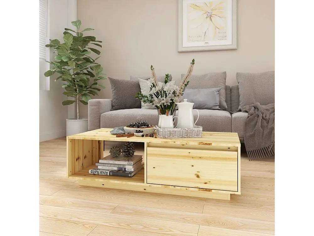 Mesa de centro 110x50x33,5 cm abeto maciço