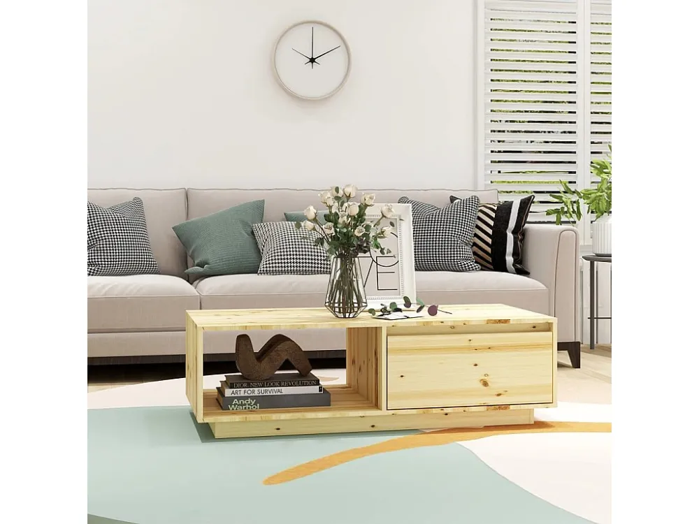 Mesa de centro 110x50x33,5 cm abeto maciço