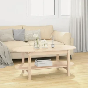 Mesa de centro 110x55x45 cm madeira de pinho maciç