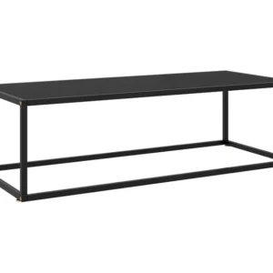 Mesa de centro 120x50x35 cm vidro preto