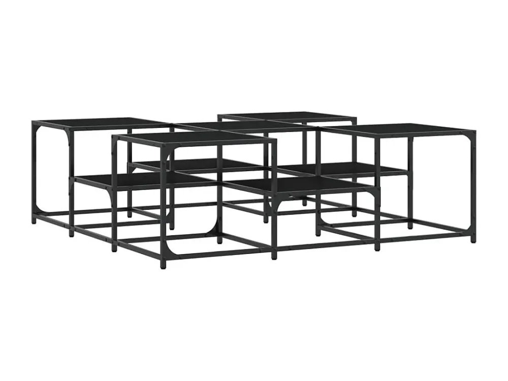 Mesa de centro 121x121x40 cm derivados de madeira preto