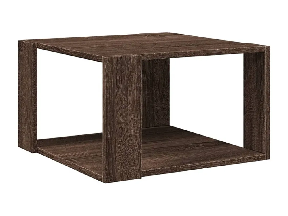 Mesa de centro 51,5x51,5x30 cm deriv. madeira carvalho castanho