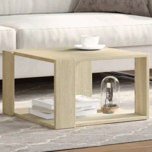 Mesa de centro 51,5x51,5x30cm derivados madeira carvalho sonoma