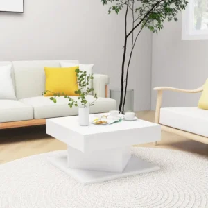 Mesa de centro 57x57x30 cm contraplacado branco