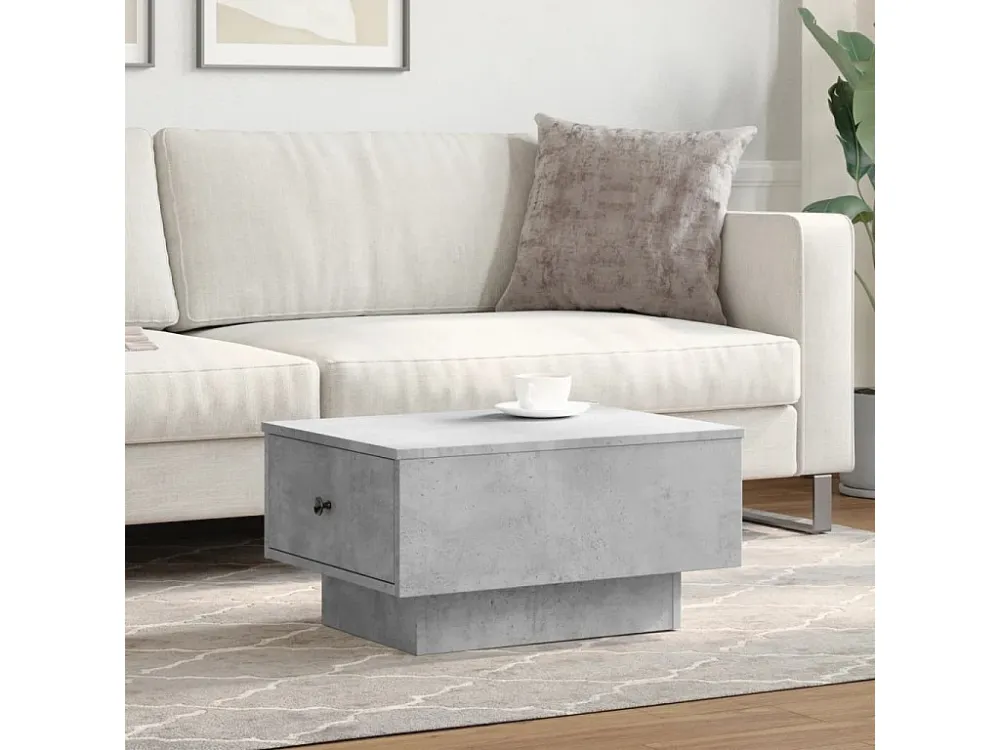 Mesa de centro 60x45x31 cm derivados de madeira cinza cimento