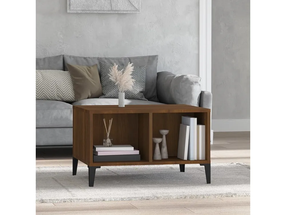 Mesa de centro 60x50x36,5cm derivados madeira carvalho castanho