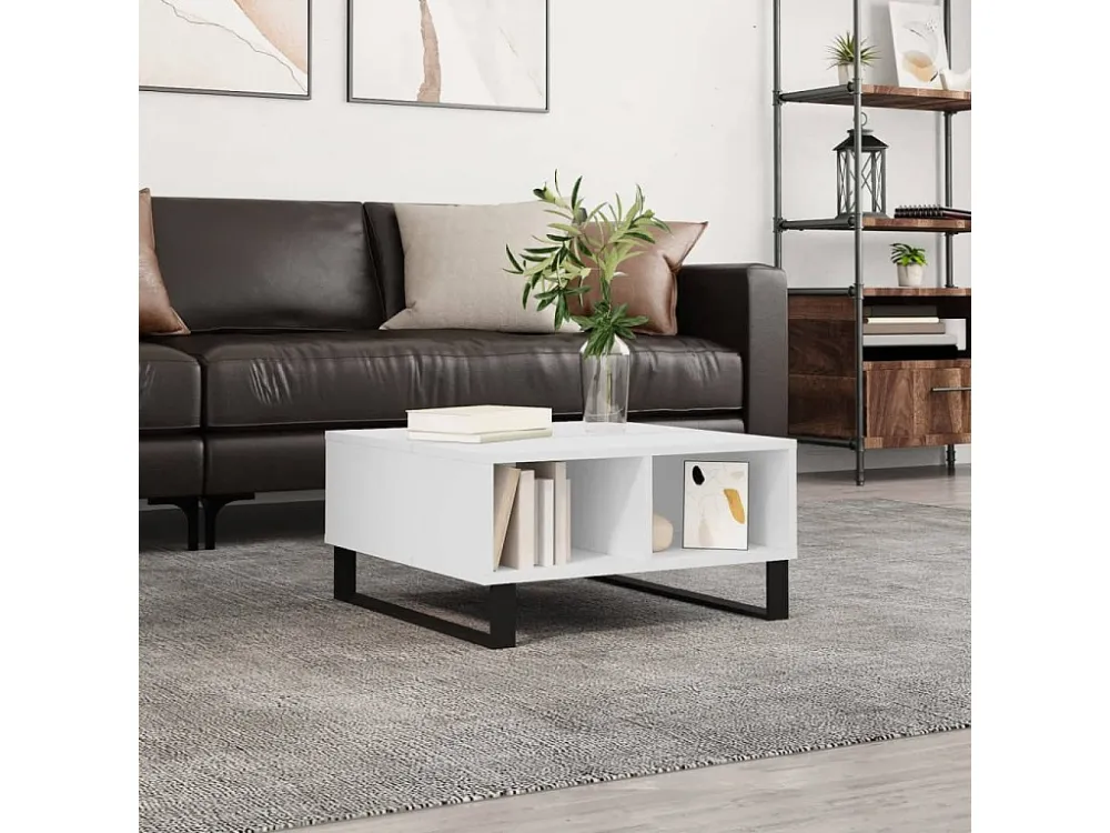 Mesa de centro 60x60x30 cm derivados de madeira branco