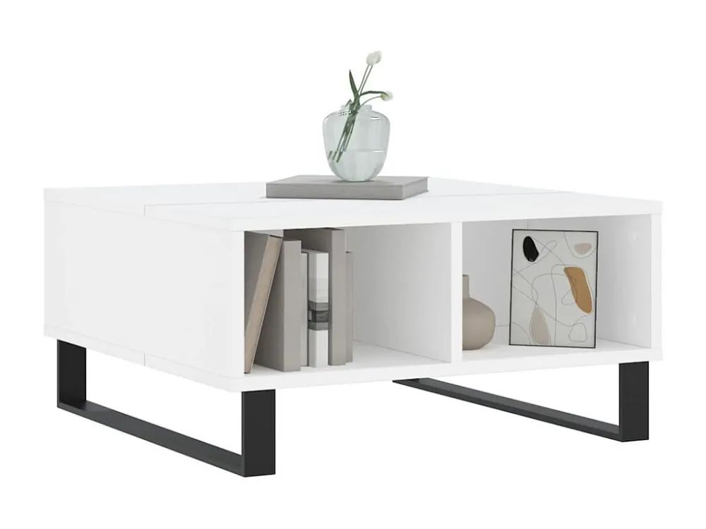 Mesa de centro 60x60x30 cm derivados de madeira branco