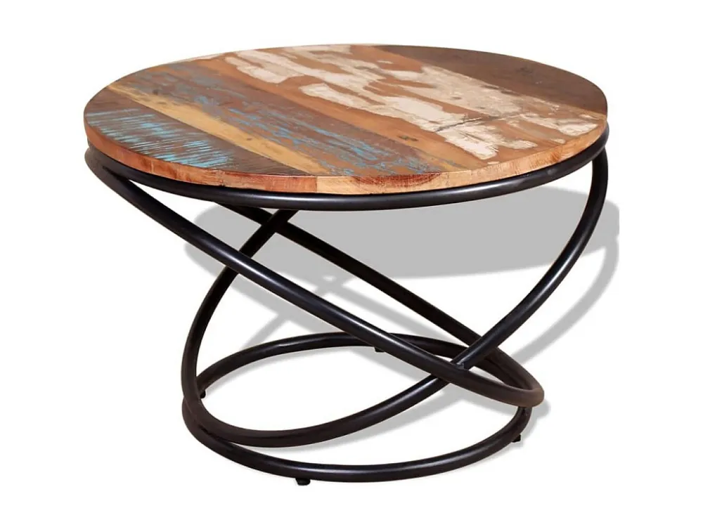 Mesa de centro 60x60x40 cm madeira reciclada maciç