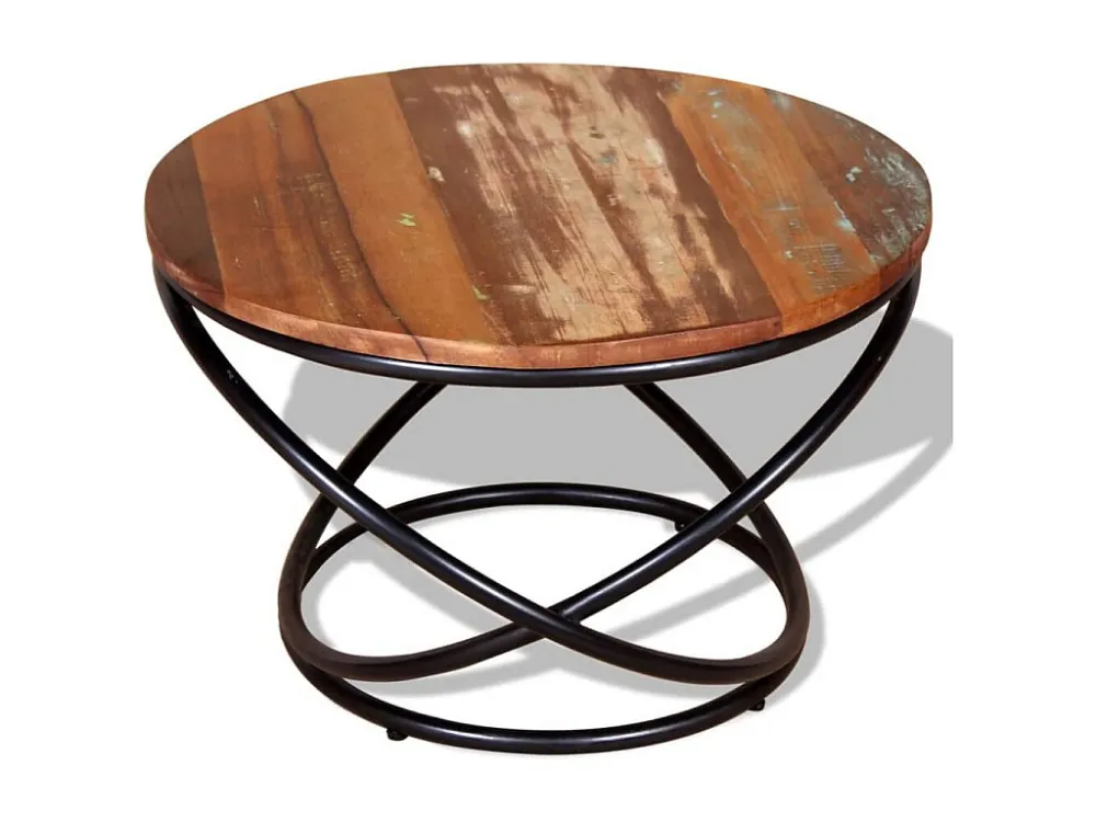 Mesa de centro 60x60x40 cm madeira reciclada maciç