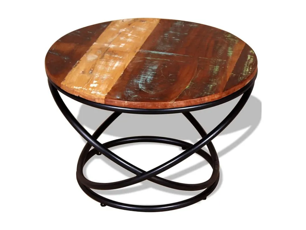 Mesa de centro 60x60x40 cm madeira reciclada maciç