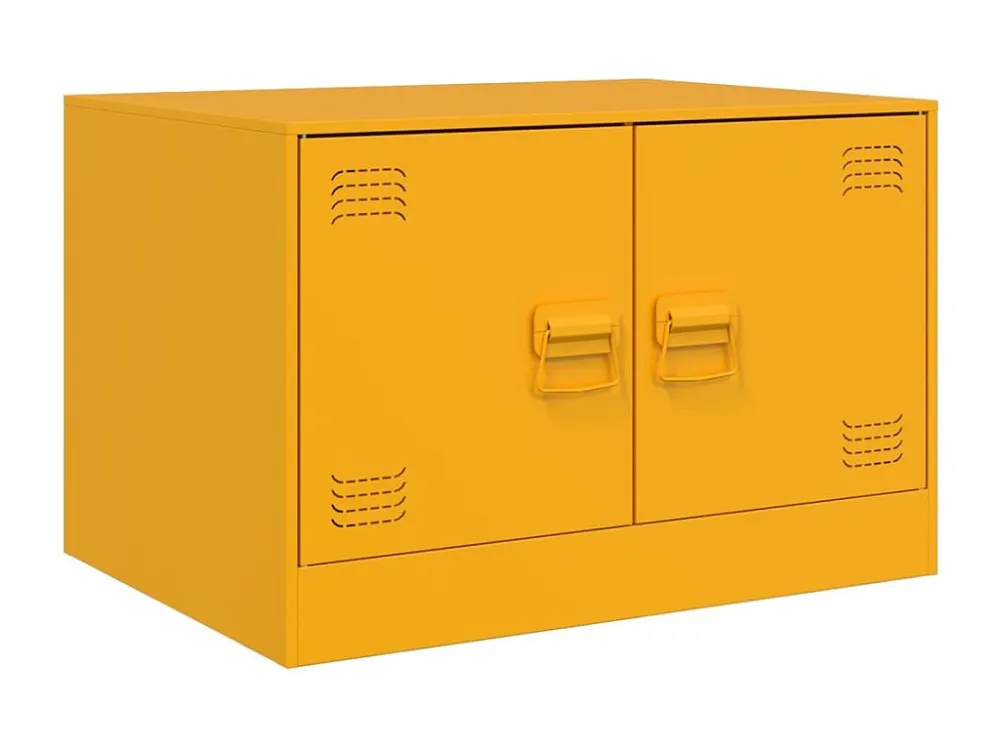 Mesa de centro 67x50x44 cm ço amarelo mostarda