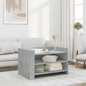 Mesa de centro 80x50x50 cm derivados de madeira cinza cimento