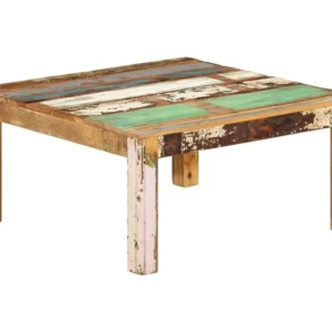 Mesa de centro 80x80x40 cm madeira recuperada maciç