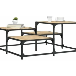 Mesa de centro 87,5x87,5x40cm derivados madeira carvalho sonoma