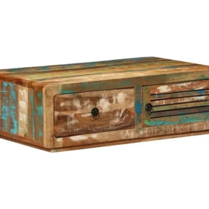 Mesa de centro 89x55x29 cm madeira recuperada maciç