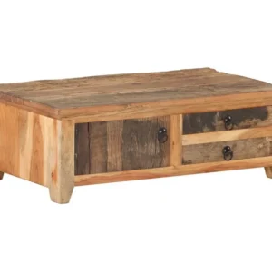 Mesa de centro 90x50x31 cm madeira recuperada maciç