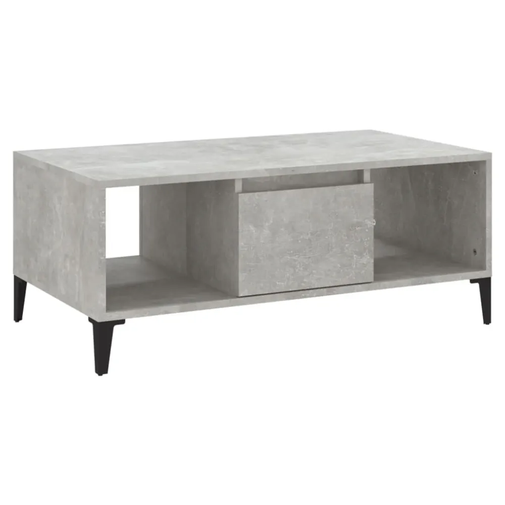 Mesa de centro 90x50x36,5 cm derivados madeira cinzento cimento