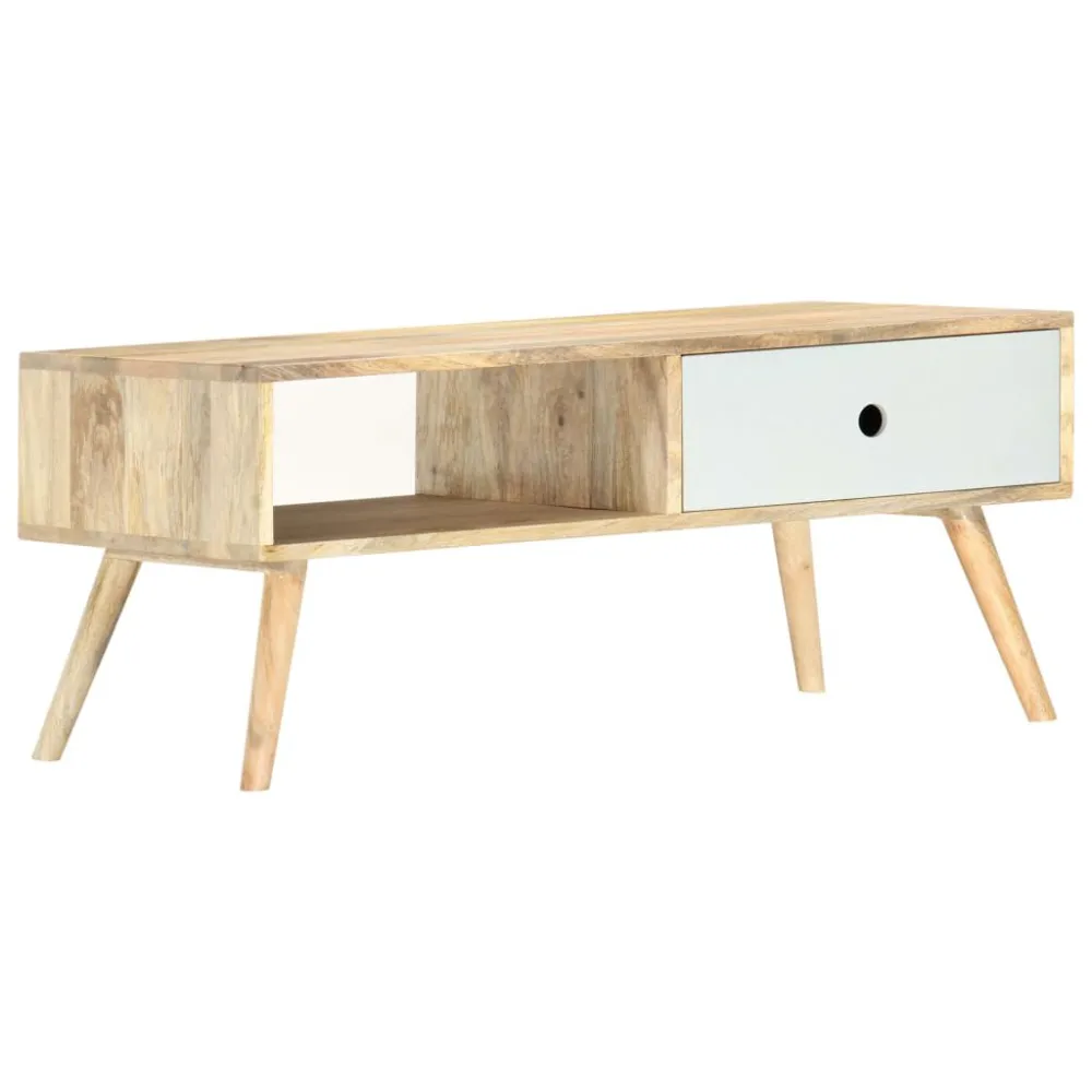 Mesa de centro 90x50x40 cm madeira de mangueira maciç