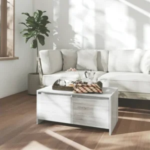 Mesa de centro 90x50x41,5 cm aglomerado cor sonoma cinzento