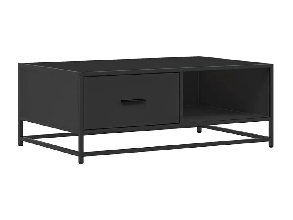 Mesa de centro 90x57x35 cm derivados de madeira/metal preto