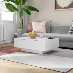 Mesa de centro 90x60x31 cm contraplacado branco