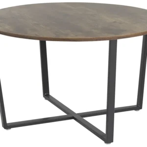 Mesa de centro castanha escura e preta ⌀ 80 cm ORICK