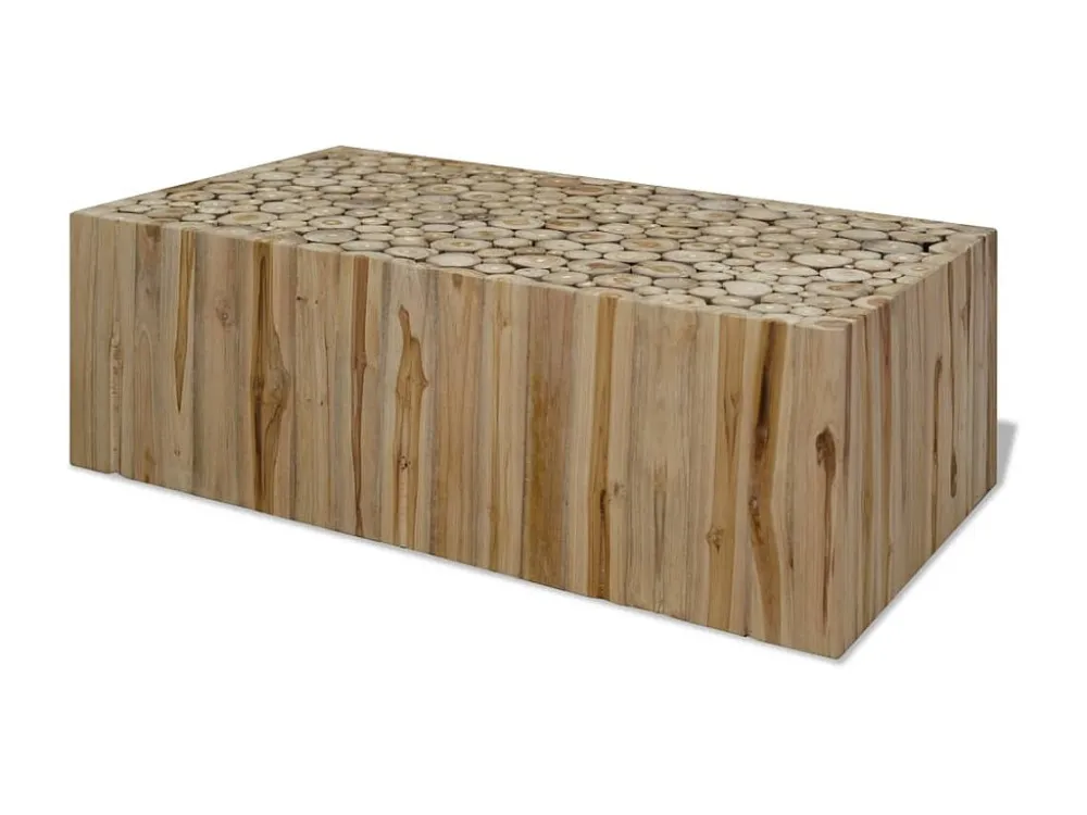 Mesa de centro em madeira de teca genuína 90x50x30 cm