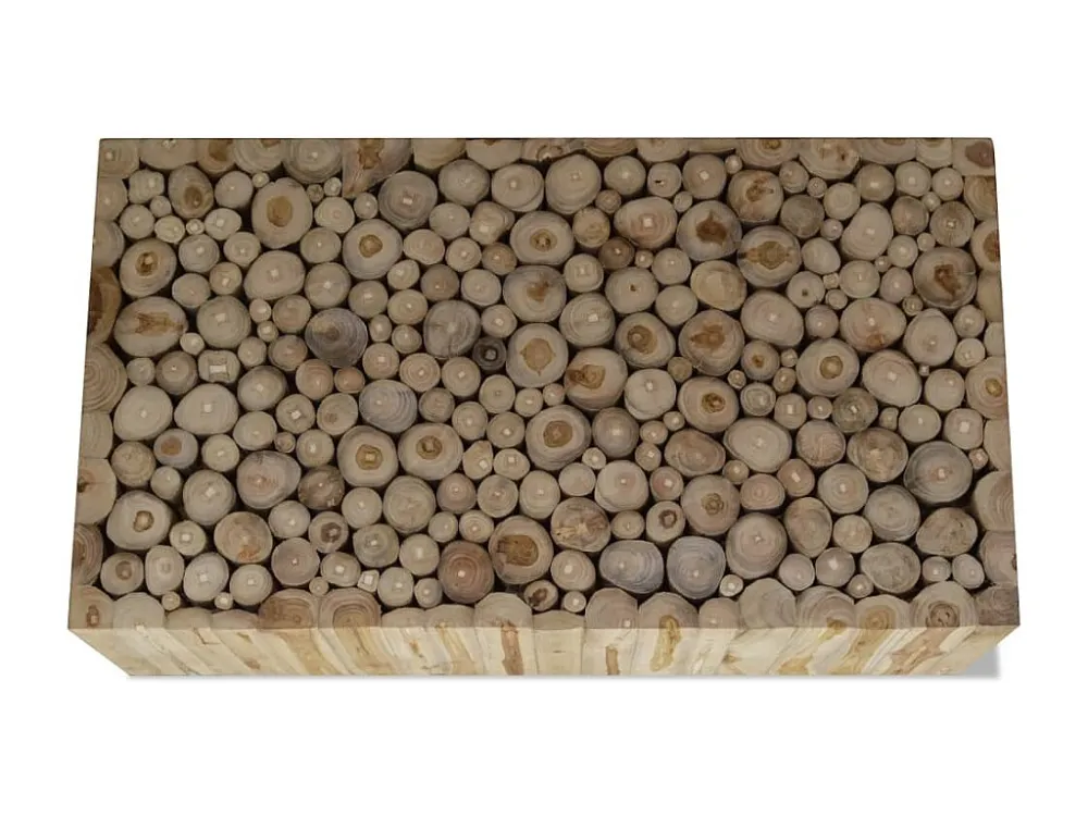 Mesa de centro em madeira de teca genuína 90x50x30 cm