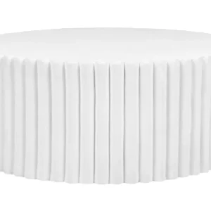 Mesa de centro redonda branca POZZA