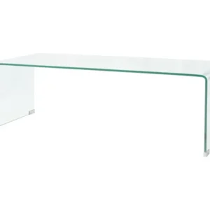 Mesa de centro em vidro temperado 98x45x30cm transparente