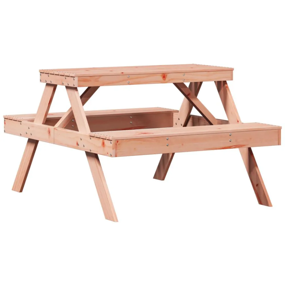 Mesa de piquenique 105x134x75 cm madeira de douglas maciç com Garantia de 1 Ano