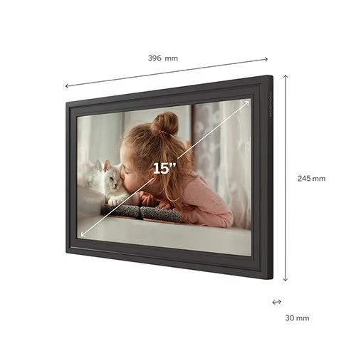 Moldura Eletrônico Thomson Smart Photo Frame F15 15" Full HD Wi-Fi 32GB - Preto
