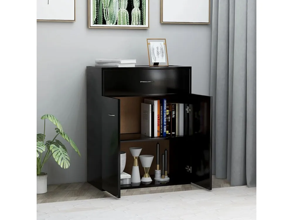 Profissional Premium Aparador 60x30x75 cm contraplacado preto