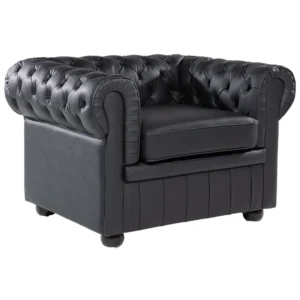 Armchair CHESTERFIELD Couro Black