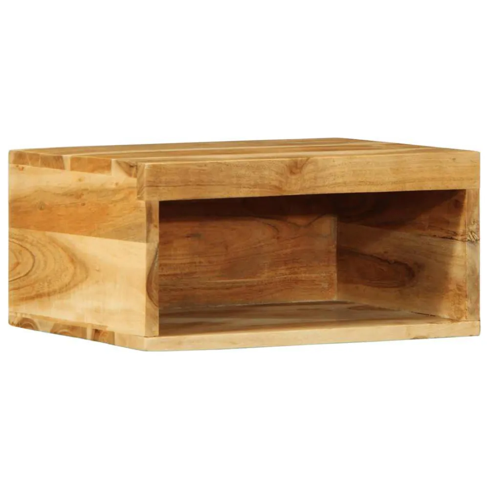 Armário de TV para parede 40x30x19 cm madeira acácia maciç