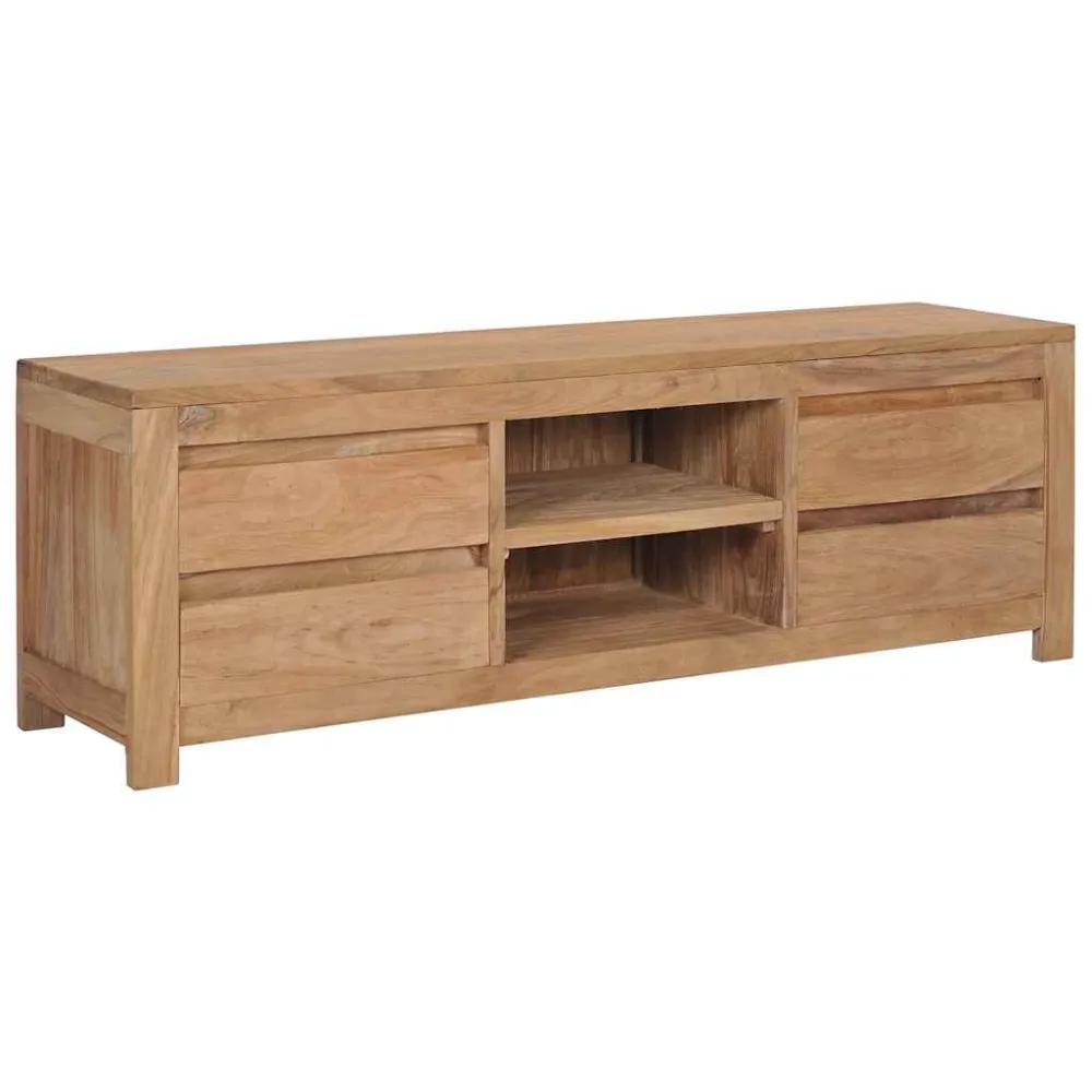 Design Premium Móvel de TV 115x30x40 cm madeira teca maciç