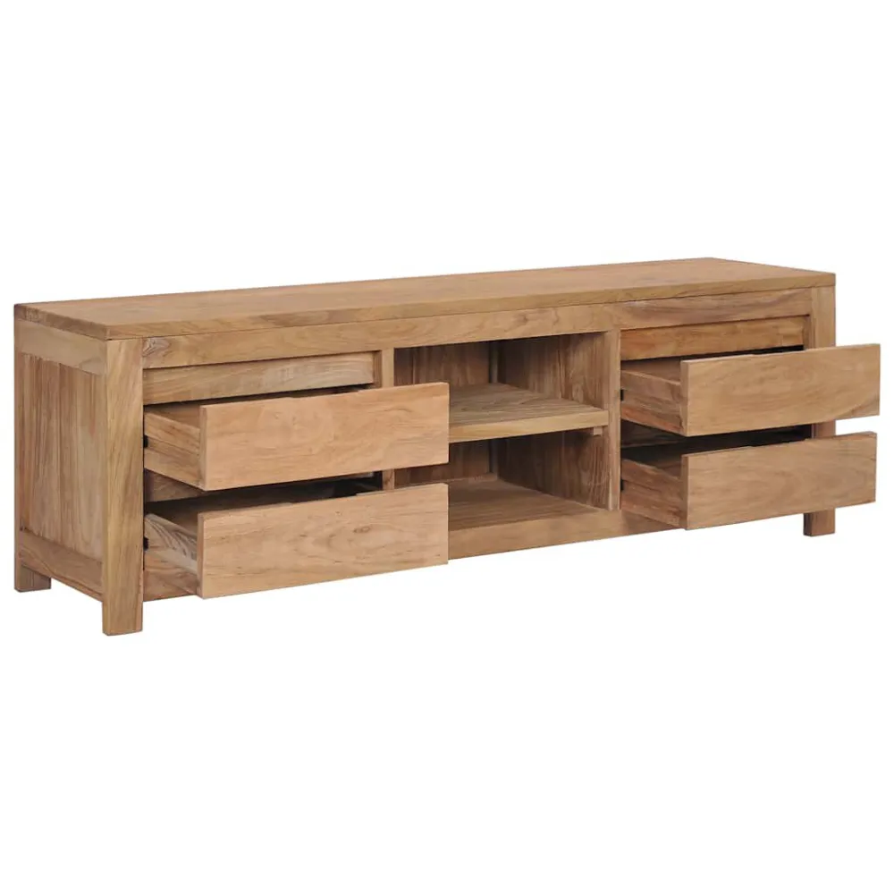 Design Premium Móvel de TV 115x30x40 cm madeira teca maciç