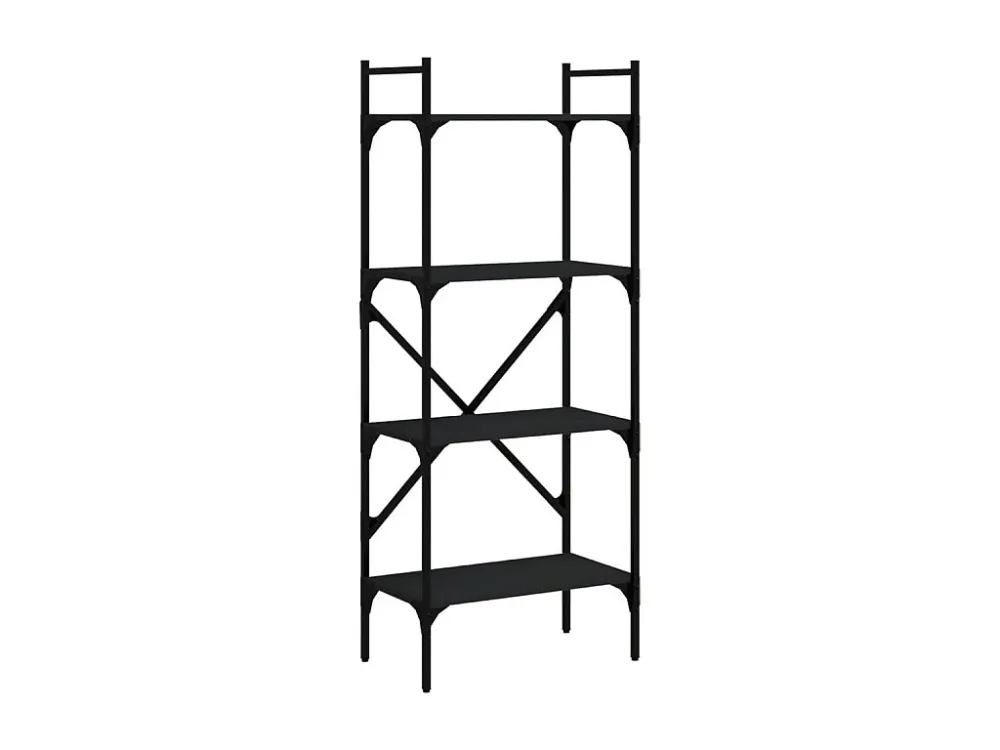 Estante com 4 prateleiras 56x31,5x138,5 cm deriv. madeira preto