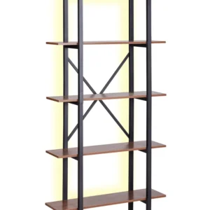 Estante com 5 prateleiras LED castanho apagado DARBY