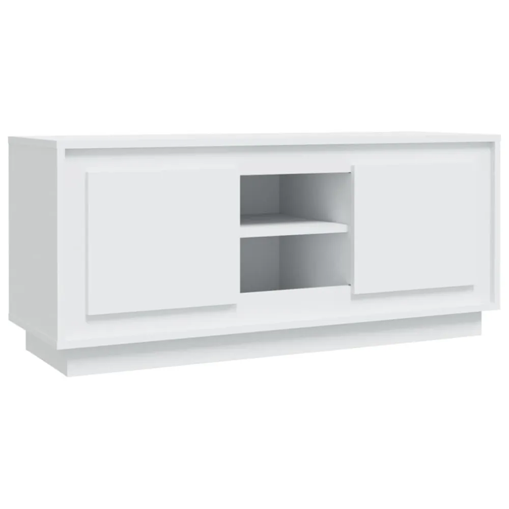 Estante para TV Móvel para TV 102x35x45 cm madeira processada branco
