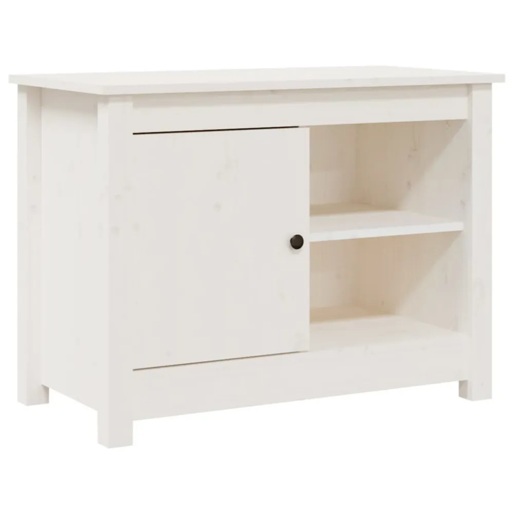 Madeira Maciç Móvel de TV 70x36,5x52 cm madeira de pinho maciç branco