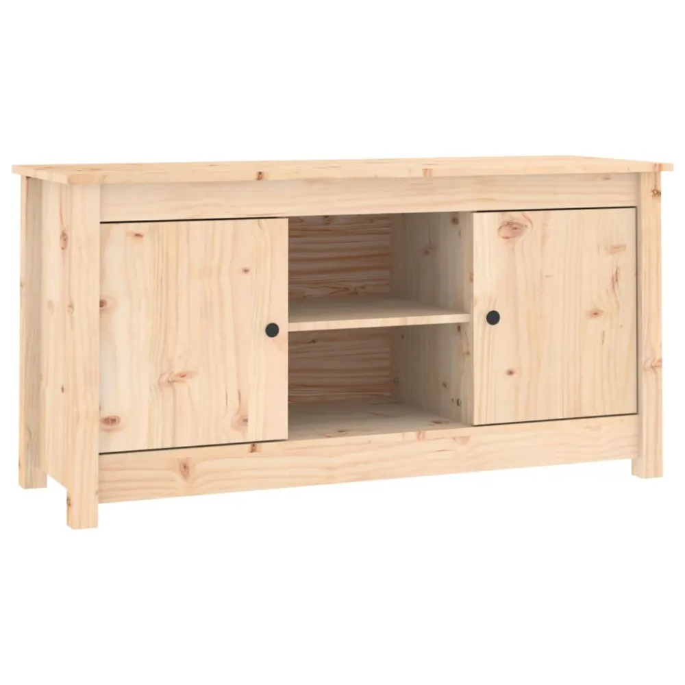 Mesa de Centro Móvel de TV 103x36,5x52 cm madeira de pinho maciç